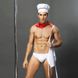 Чоловічий еротичний костюм кухаря "Умілий Джек" S/M: сліпи, фартух, хустка і ковпак SO2266 фото 1