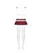 Еротичний костюм школярки з мініспідницею Obsessive Schooly 5pcs costume S/M, біло-червоний, топ, сп SO7304 фото 6