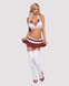 Еротичний костюм школярки з мініспідницею Obsessive Schooly 5pcs costume S/M, біло-червоний, топ, сп SO7304 фото 3