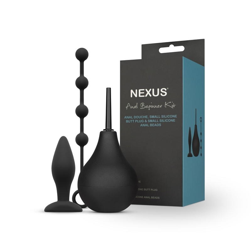 Набір новачка для анальної стимуляції Nexus ANAL BEGINNER KIT, спринцівка 224 мл, анальне намисто 20 SO6641 фото