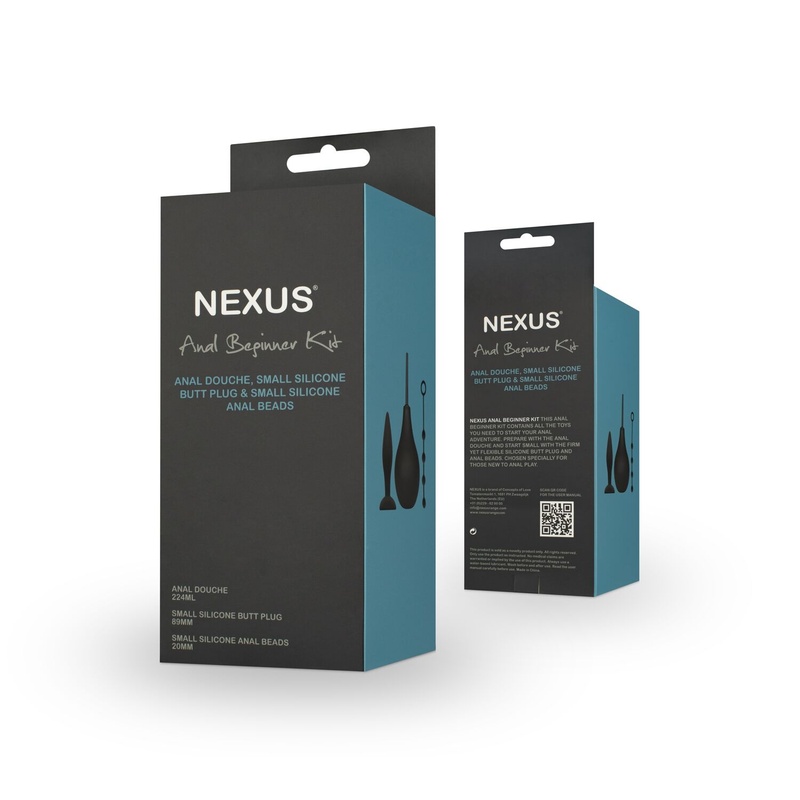 Набір новачка для анальної стимуляції Nexus ANAL BEGINNER KIT, спринцівка 224 мл, анальне намисто 20 SO6641 фото