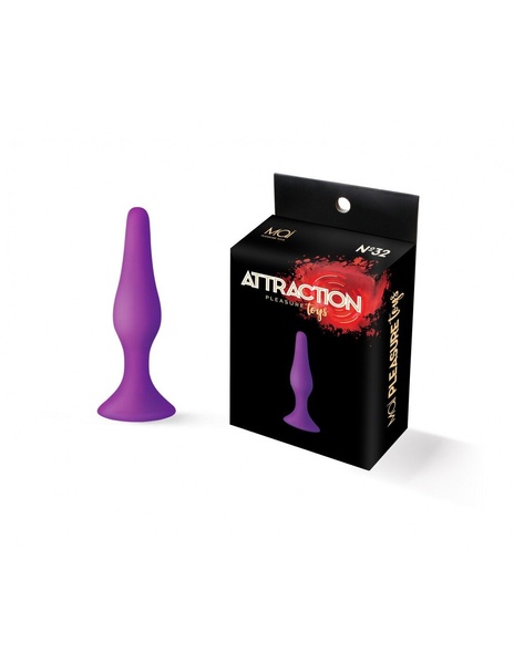Анальна пробка на присосці MAI Attraction Toys №32 Purple, довжина 10,5 см, діаметр 2,5 см SO4623 фото