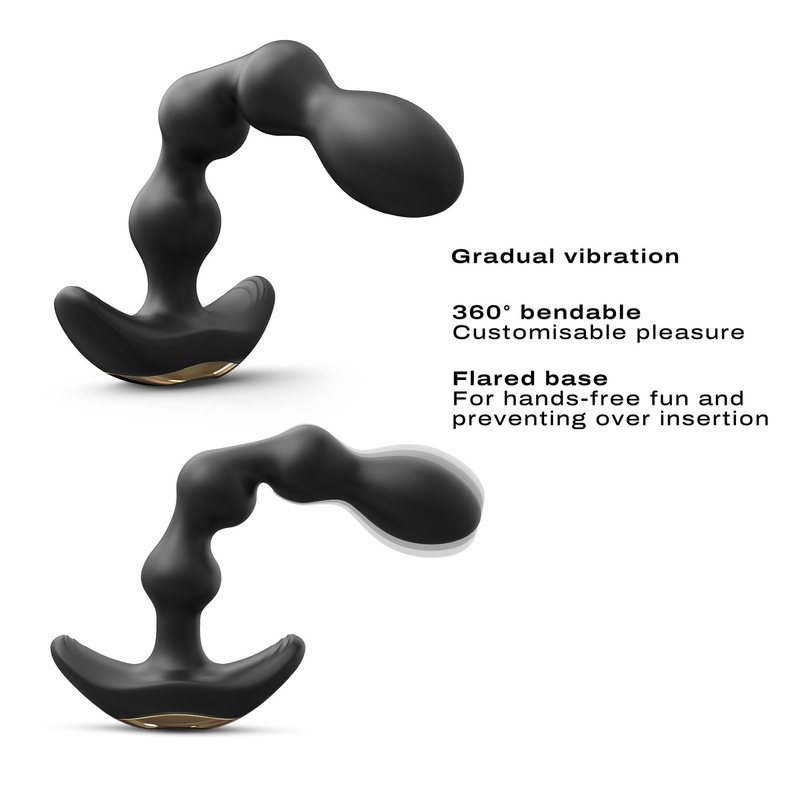 Анальний вібратор-намисто Dorcel FLEXI BALLS, гнучкий стовбур, пульт ДК SO6818 фото