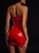 Сукня лакована червона "Спокусниця Марго" XXL, блискавка на всю довжину позаду SO6756 фото 2