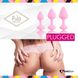 Набір силіконових анальних пробок FeelzToys - Bibi Butt Plug Set 3 pcs Pink SO4576 фото 5