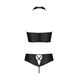 Комплект з еко-шкіри Nancy Bikini black L/XL - Passion, бра та трусики з імітацією шнурівки SO5367 фото 6