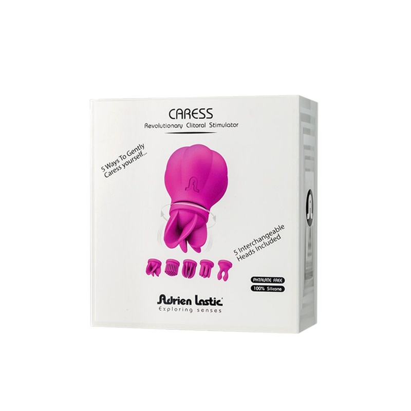 Вібратор Adrien Lastic Caress з насадками для стимуляції ерогенних зон, які обертаються. AD11091 фото