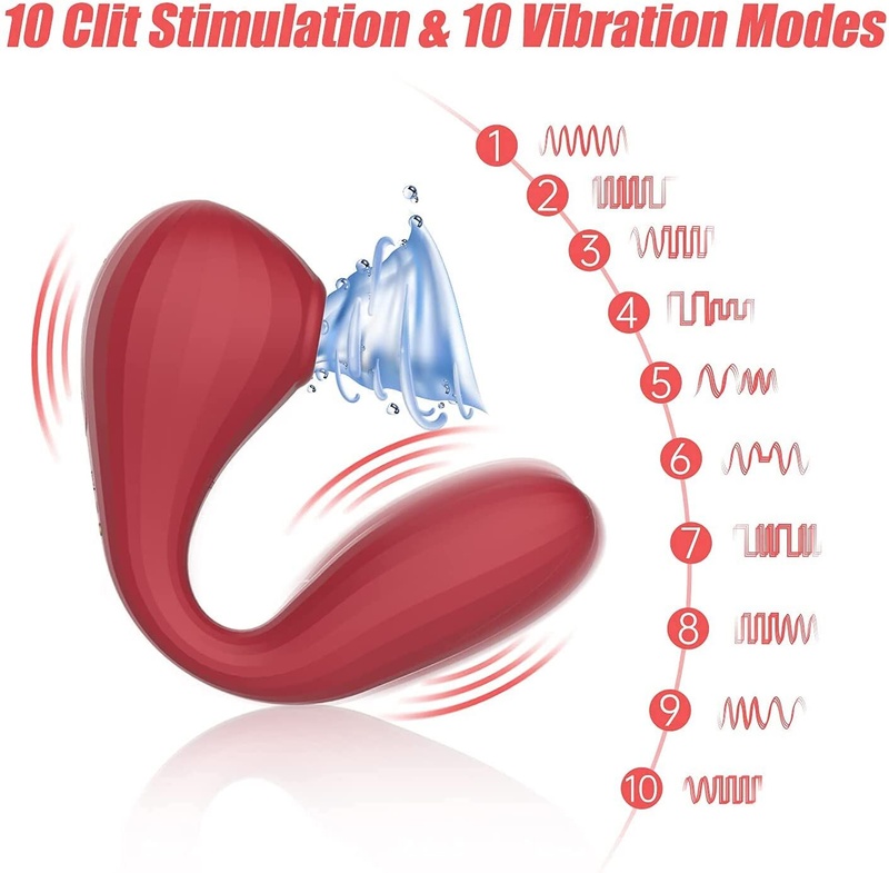 Вакуумний вагінально-кліторальний стимулятор Magic Motion Bobi Red, керування зі смартфона SO5745 фото