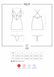 Сатиновий комплект для сну з мереживом Obsessive 828-CHE-1 chemise & thong L/XL, чорний, сорочка, ст SO7172 фото 7