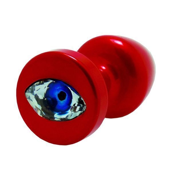 Анальна пробка Diogol Anni R Eye Red Кристал 30 мм, кристал Swarovski у вигляді ока D90212 фото