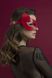 Маска кішечки Feral Feelings - Kitten Mask, натуральна шкіра, червона SO3410 фото 3