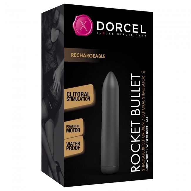 Перезаряджувана віброкуля Dorcel Rocket Bullet Black SO4070 фото