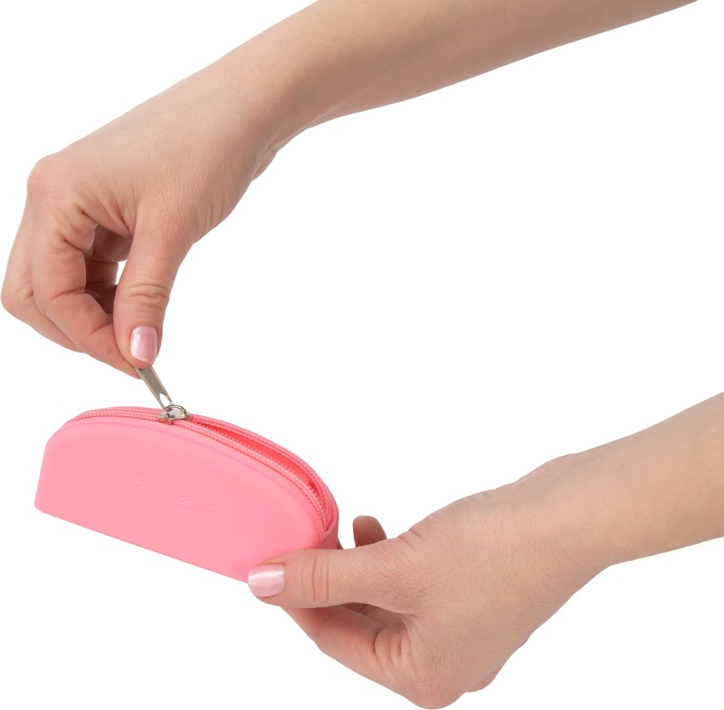 Сумка для зберігання секс-іграшок PowerBullet - Silicone Storage Zippered Bag Pink SO5560 фото