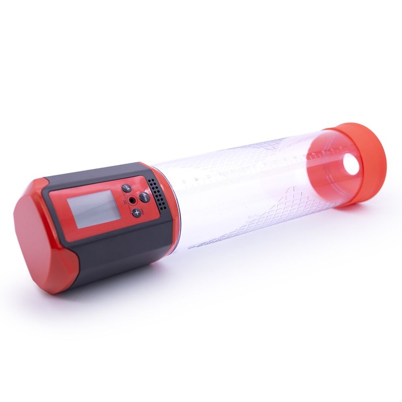 Автоматична вакуумна помпа Men Powerup Passion Pump Red, LED-табло, перезаряджувана, 8 режимів SO6226 фото