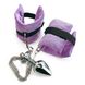 Наручники з металевою анальною пробкою Art of Sex Handcuffs with Metal Anal Plug size M Purple SO6183 фото 6