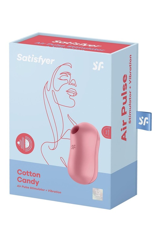 Вакуумний стимулятор із вібрацією Satisfyer Cotton Candy Light Red SO6282 фото