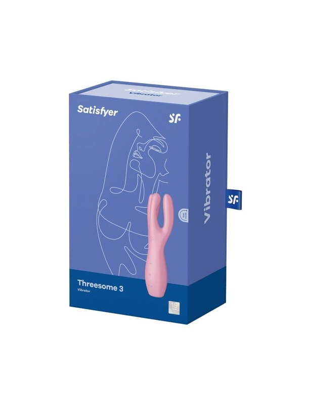 Кліторальний вібратор Satisfyer Threesome 3 Pink з трьома пальчиками SO6101 фото