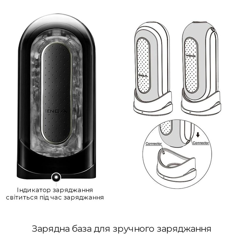 Мастурбатор Tenga Flip Zero Electronic Vibration Black, змінна інтенсивність, розкладний SO2445 фото