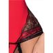 Корсет з пажами BRIDA CORSET red L/XL - Passion Exclusive, трусики, шнурівка PS22716 фото 5