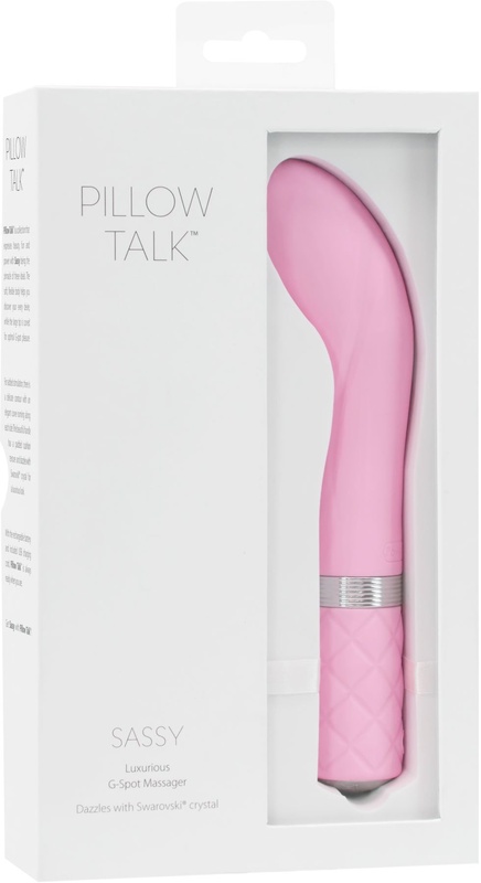 Розкішний вібратор Pillow Talk - Sassy Pink з кристалом Сваровські для точки G, подарункова упаковка SO2723 фото
