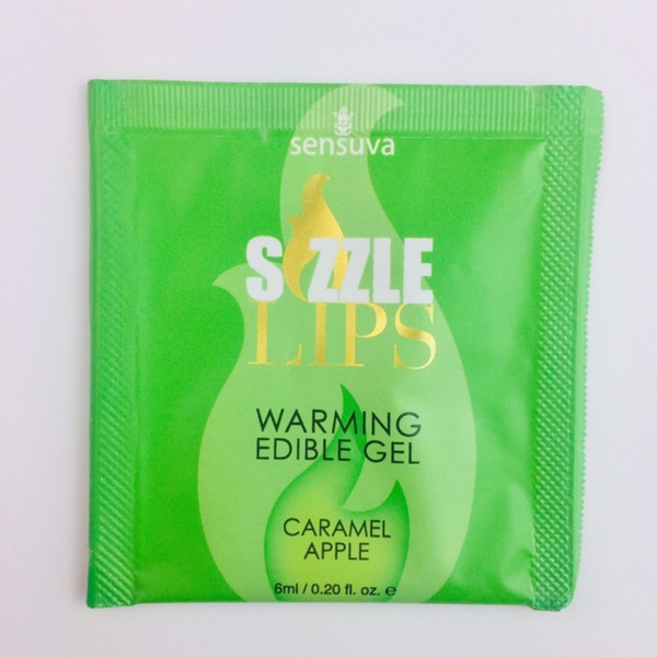Пробник массажного геля Sensuva - Sizzle Lips Caramel Apple (6 мл) SO3376 фото