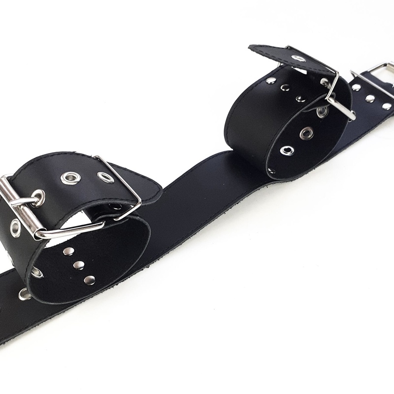 Нашийник з наручниками із натуральної шкіри Art of Sex - Bondage Collar with Handcuffs SO6618 фото