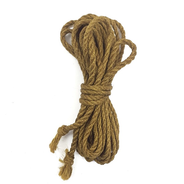 Джутова мотузка BDSM 8 метрів, 6 мм, колір золотий SO5207 фото