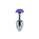 Металева анальна пробка Lux Active з трояндою - Rose Anal Plug - Purple, віброкуля в подарунок SO5573 фото 1
