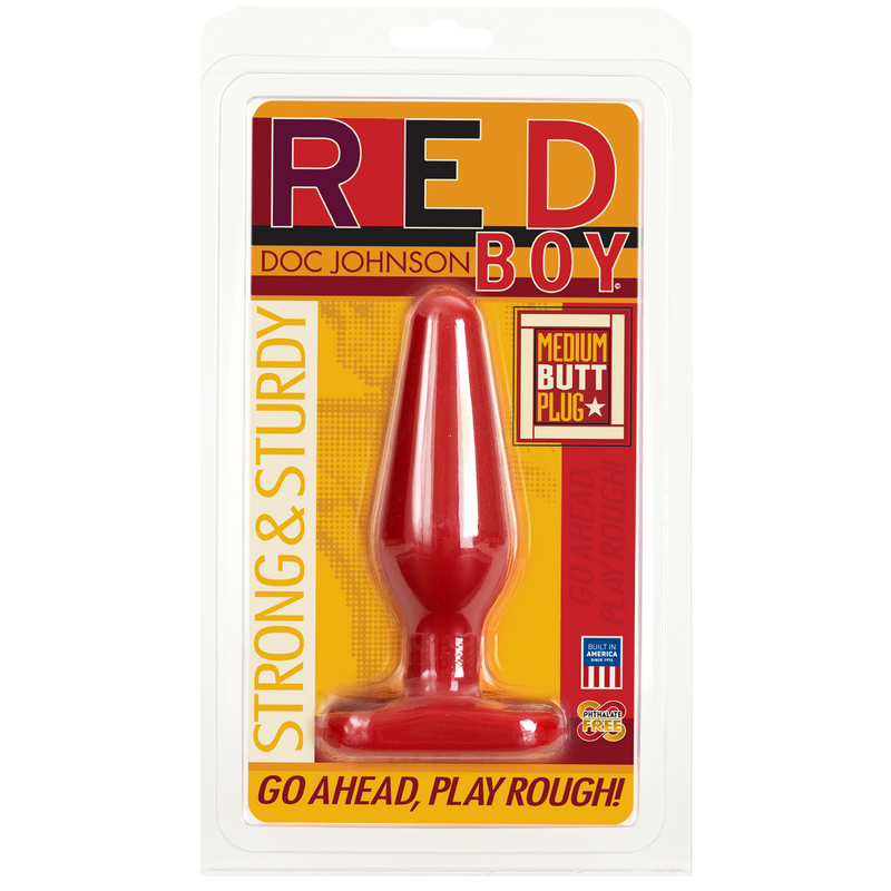 Анальна пробка Doc Johnson Red Boy - Medium 5.5 Inch, макс. діаметр 4 см SO1978 фото
