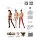 Еротичні колготки-бодістокінг Passion S023 red, імітація панчох із сексі ромбами та пояском PSS023R фото 5