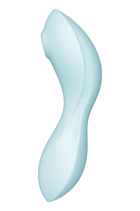 Вакуумний смарт-стимулятор із вібрацією Satisfyer Curvy Trinity 5 (Blue), керування зі смартфона SO6726 фото