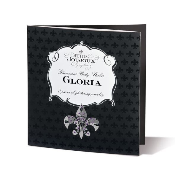 Пестіс з кристалів Petits Joujoux Gloria set of 3 - Black, прикраса на груди та вульву SO3127 фото