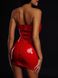 Сукня лакована червона "Спокусниця Марго" М, блискавка на всю довжину позаду SO3916 фото 2