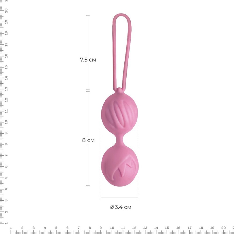 Вагінальні кульки Adrien Lastic Geisha Lastic Balls Mini Pink (S), діаметр 3,4 см, вага 85 гр AD40431 фото