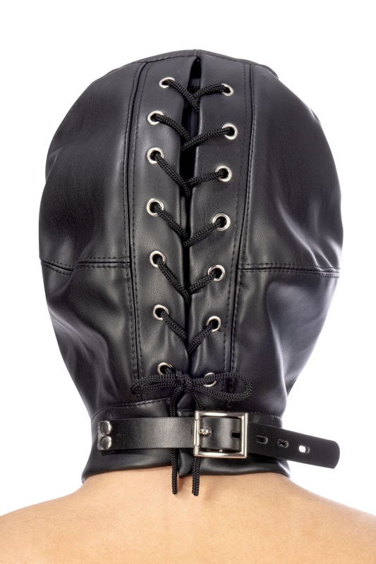 Капюшон з кляпом для БДСМ Fetish Tentation BDSM hood in leatherette with removable gag SO4673 фото