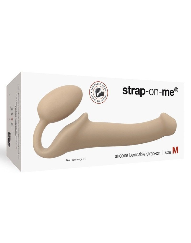 Безремневой страпон Strap-On-Me Flesh M, полностью регулируемый, диаметр 3,3см SO2350 фото