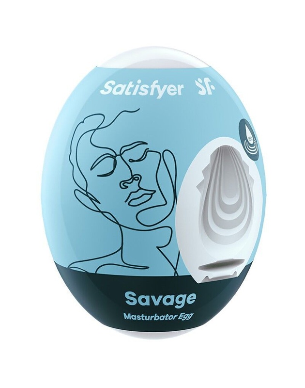 Самозмащувальний мастурбатор-яйце Satisfyer Masturbator Egg Savage, одноразовий, не потребує змазки SO5524 фото