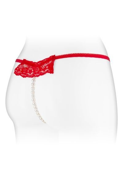 Трусики-стрінги з перлинною ниткою Fashion Secret KATIA Red SO2247 фото