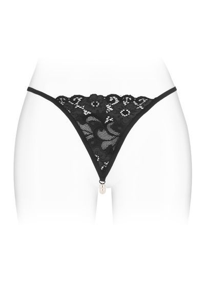 Трусики-стрінги з перлинною ниткою Fashion Secret VENUSINA Black SO2248 фото