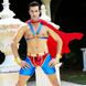 Чоловічий еротичний костюм супермена "Готовий на все Стів" S/M: плащ, портупея, шорти, манжети SO2292 фото 3