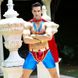 Чоловічий еротичний костюм супермена "Готовий на все Стів" S/M: плащ, портупея, шорти, манжети SO2292 фото 4