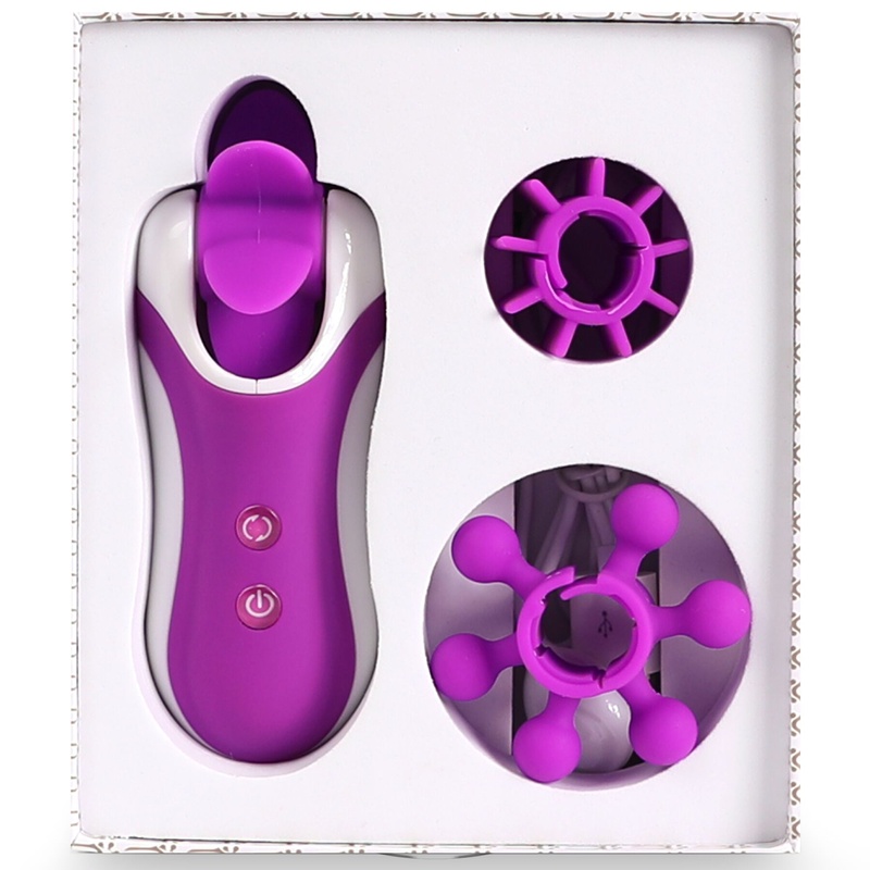 Стимулятор з імітацією оральних ласк FeelzToys - Clitella Oral Clitoral Stimulator Purple SO5066 фото