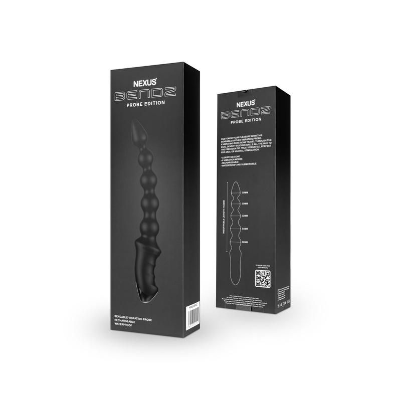 Анальний вібратор-буси Nexus BENDZ Bendable Vibrator Probe Edition, ефект пам’яті форми SO6637 фото