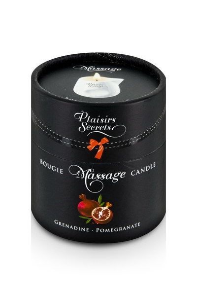 Масажна свічка Plaisirs Secrets Pomegranate (80 мл) подарункова упаковка, керамічний посуд SO1850 фото