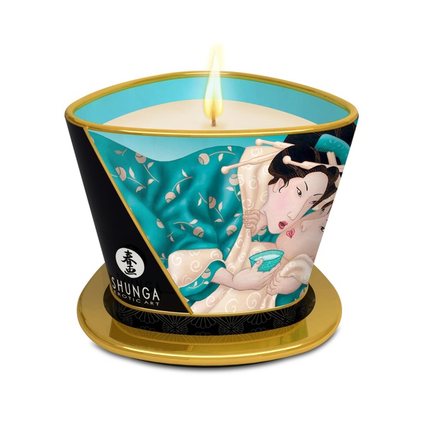 Масажна свічка Shunga Massage Candle – Island Blossoms (170 мл) з афродизіаками SO3343 фото