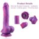 Фалоімітатор 8.2″ з вібрацією для секс-машин Hismith Purple Silicone Dildo with Vibe, знімний конект SO6212 фото 7