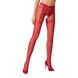 Еротичні колготки-бодістокінг Passion S012 red, імітація панчох, пояса та ажурних трусиків PSS012R фото 1