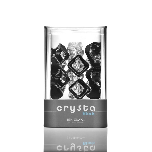 Мастурбатор TENGA Crysta Block, унікальний рельєф, стимулювальні щільні блоки, прозорий матеріал SO3814 фото