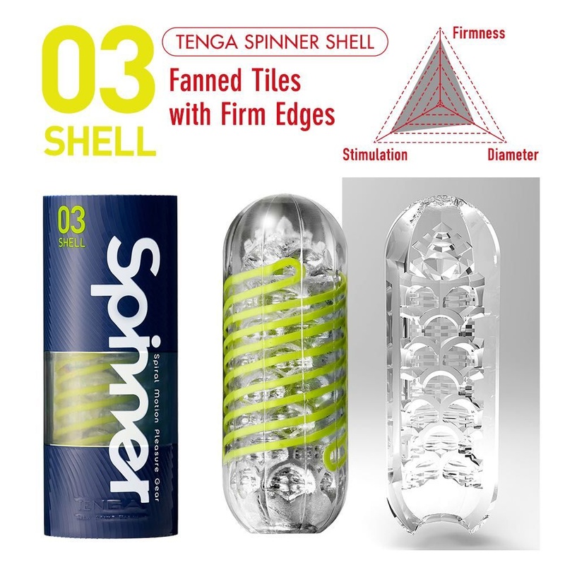 Мастурбатор Tenga Spinner 03 Shell з пружною стимулювальною спіраллю всередині, пружна спіраль SO2748 фото