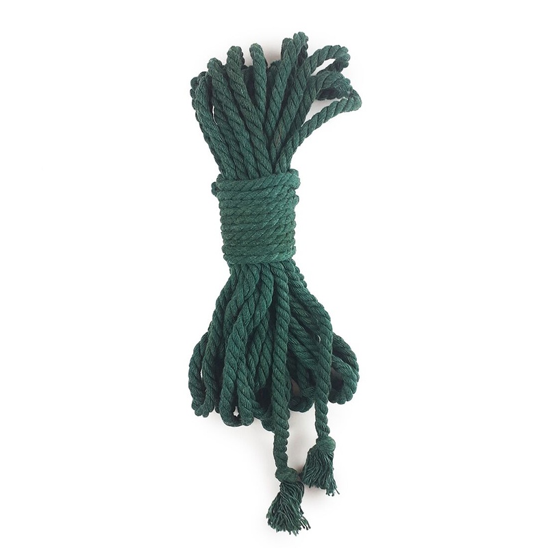 Бавовняна мотузка BDSM 8 метрів, 6 мм, зелений колір SO5211 фото